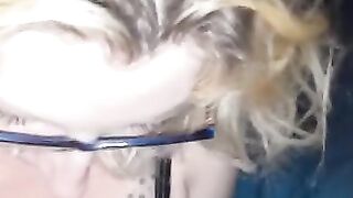 MILF Smokes, Sucks, Fucks & Takes Cumshot on Glasses & Chest!!!