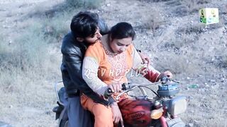 Sadaf Khan on bike ride with aunty