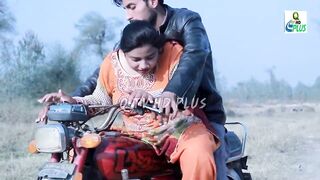 Sadaf Khan on bike ride with aunty