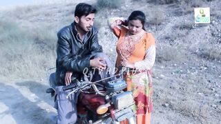 Sadaf Khan on bike ride with aunty