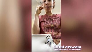 Lelu Love prepping before colonoscopy where they discovered tumor plus pussy closeups & behind the scenes cumshot fun