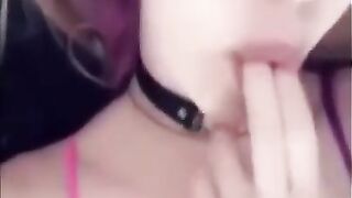 DIRTY HOT SLUT ON SNAPCHAT RIDING VERY HUGE DILDO