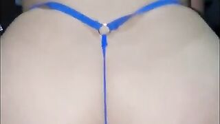 Fucking a beautiful ass in blue thread! My stepsister is ver