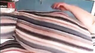 MASSIVE ASS BLONDE in STRIPES