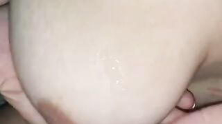 My Wife needs a Cumshot on her Busty Boobs, before That, she still Tastes my Cock, Feetcouple69