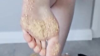 Crunchy Biscuit Trample with Boots and Barefeet Food Fetish