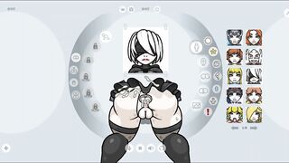 Fapwall, Weird Hentai game 2B Nier Automata likes big dicks