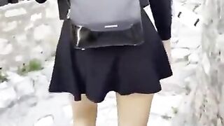 Public Flashing Pussy and Butt Plug