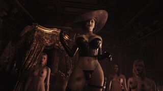 Resident Evil Village: Lady Dimitrescu Strap on & Vampire Daughters Dominate - Alcina Dominatrix