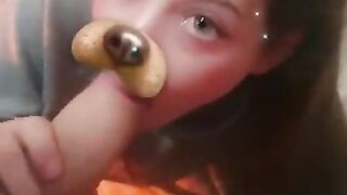 Snapchat filter blowjob