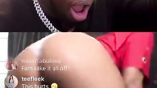 Swarmz Instagram Live - Girl Twerks Ass Flashes & Wets Top