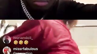 Swarmz Instagram Live - Girl Twerks Ass Flashes & Wets Top