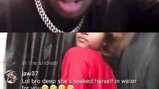 Swarmz Instagram Live - Girl Twerks Ass Flashes & Wets Top