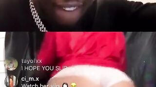 Swarmz Instagram Live - Girl Twerks Ass Flashes & Wets Top