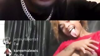 Swarmz Instagram Live - Girl Twerks Ass Flashes & Wets Top