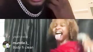 Swarmz Instagram Live - Girl Twerks Ass Flashes & Wets Top