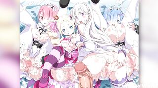 Rezero Emilia Hentai Porn best Compilation Fuck