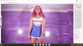 cosplay cheerleader gets horny for you