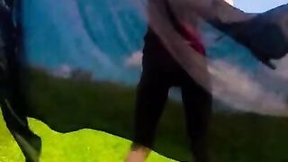 Sexy Dancing in Nature Showing off her Body though have Fun with me Baby