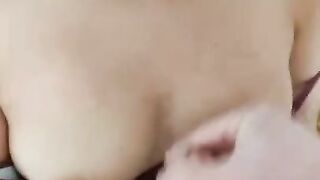 This Fan can't Resist with my Tits and he Cums so Fast (premature Ejaculation)