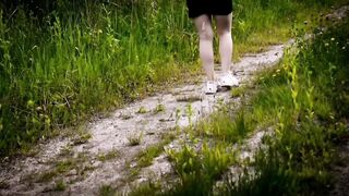 Tracked a Sexy Teenager and did not Regret Walking Naked in an Abandoned Public Piss