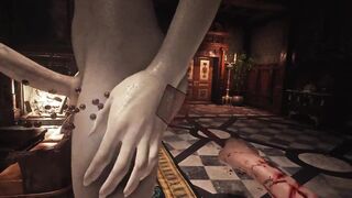 Resident Evil 8 Spanking FUTA Lady Dimitrescu Ass with Fly Swatter Resident Evil Village: Futanari