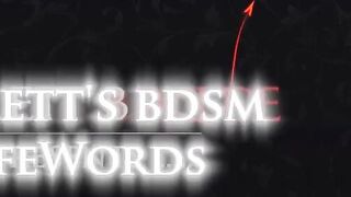 Scarlett B Wilde Blog -BDSM - # 4 - SafeWords