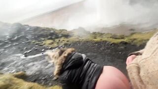 Fucking behind Seljalandsfoss - BJ and Sex behind this Beautiful Icelandic Tourist Waterfall