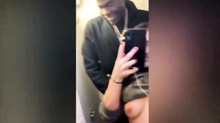 Sucking a bbc in the airplane bathroom