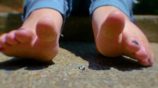 Giantess Stomps on Tiny with Bare Feet (Giantess, Feet) PREVIEW