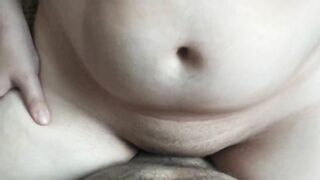 Milf with a big boobs ride my cock until huge pussy creampie