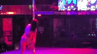 Kyra Dance's and Strips on Stage at a World Famous Strip Club