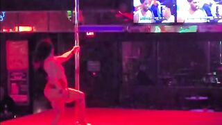 Kyra Dance's and Strips on Stage at a World Famous Strip Club