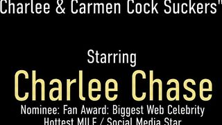 Cock Starved Cougars Carmen Valentina And Charlee Chase Sucking Dick!