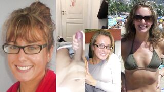 Jerking Off and Spurting to Cute Nerdy Blonde in Glasses