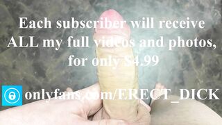 Jerking off a big uncut cock close up! POV! - onlyfans.com/erect dick