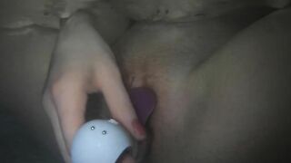 G-Spot Vibrator Solo from Yound Redhead with Big Natural Breast in Jacuzzi