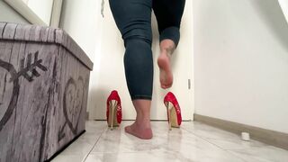 I Love my Red High Heels. Enjoy this Sexy Shoeplay.