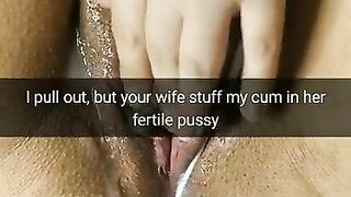 I pull out, but your wife stuffs all the cum in her pussy - Milky Mari