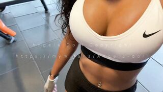 Angela Doll - Defi BasicFit: Je me Fais Baiser a La Salle De Sport Par un Inconu et Avale Son Sperme