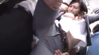 Busty Asian Schoolgirl Fucks Hard on School Bus with Stranger