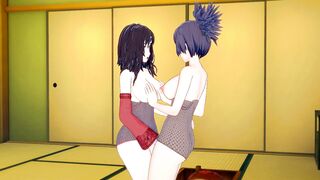 [Naruto]Kurenai x Anko(3d Hentai)