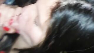 My Slut Girlfriend doing Double Blowjob and Kissing my Friend White get Fingered