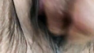 Mature Latina woman playing with my hairy pussy