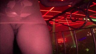 SHOWING MY PUSSY AT DISCO CLUB IN SHEER MICRO DRESS