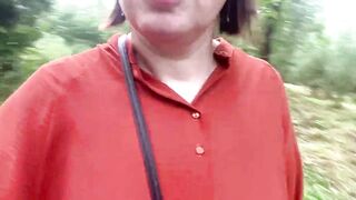 Public nudity hot milf stepmom have Squirting Orgasm in park