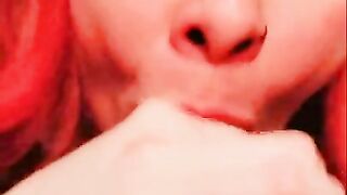 Eros Empress Goth Witch Blowjob, cumshot, cumplay and swallow