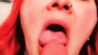 Eros Empress Goth Witch Blowjob, cumshot, cumplay and swallow