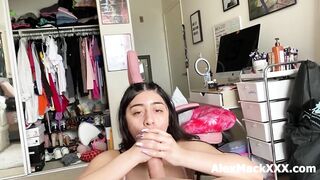 Big ass and tits beauty gets a surprise cock in her mouth