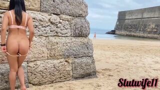 Showing ass to the guy next to me on public beach